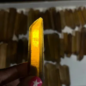 1 Small Natural Zambian Citrine wand, Citrine Quartz From Mansa, Zambia, Citrine Points