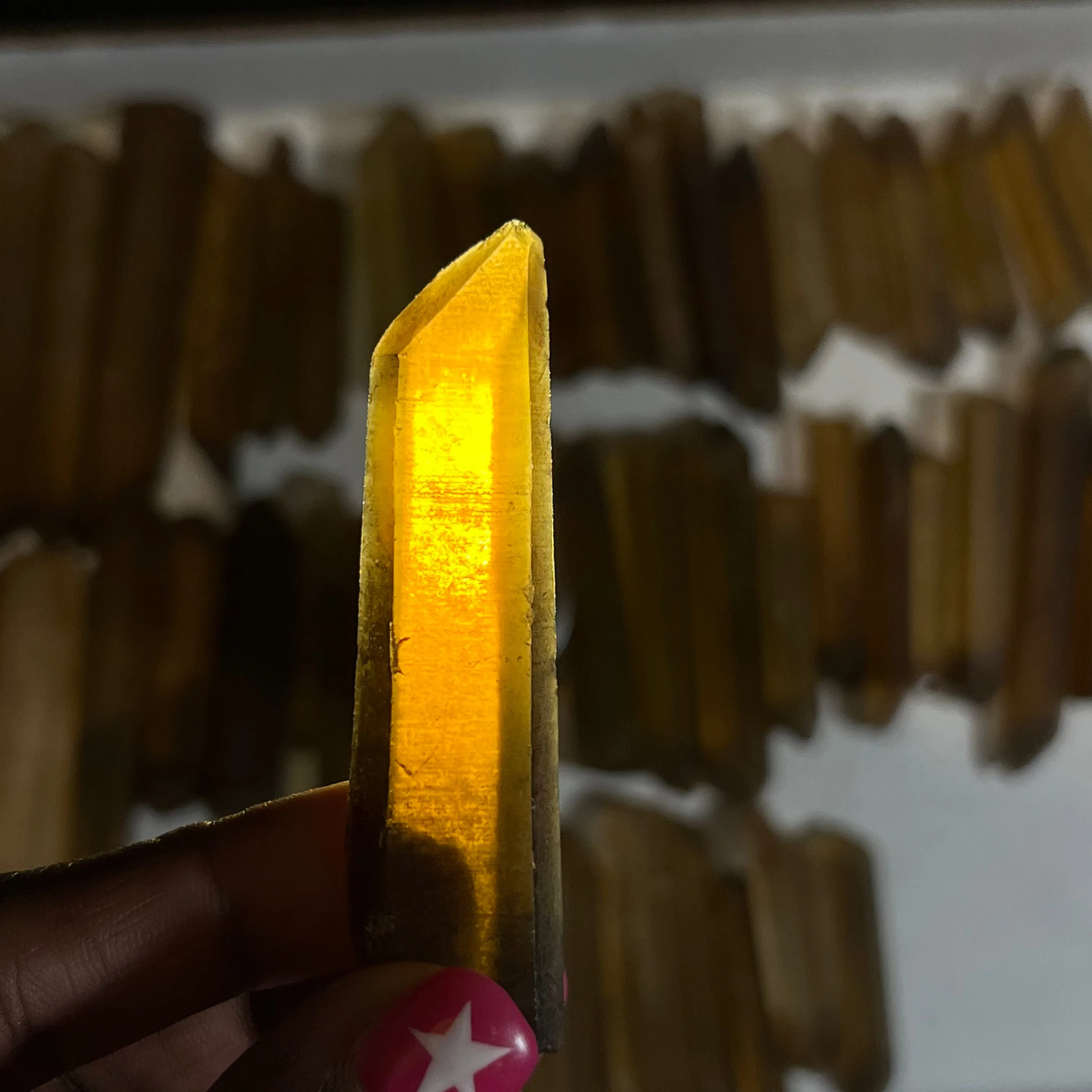 1 Small Natural Zambian Citrine wand, Citrine Quartz From Mansa, Zambia, Citrine Points