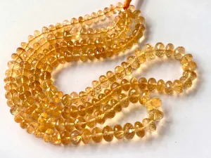AAA Citrine faceted Rondelle Beads