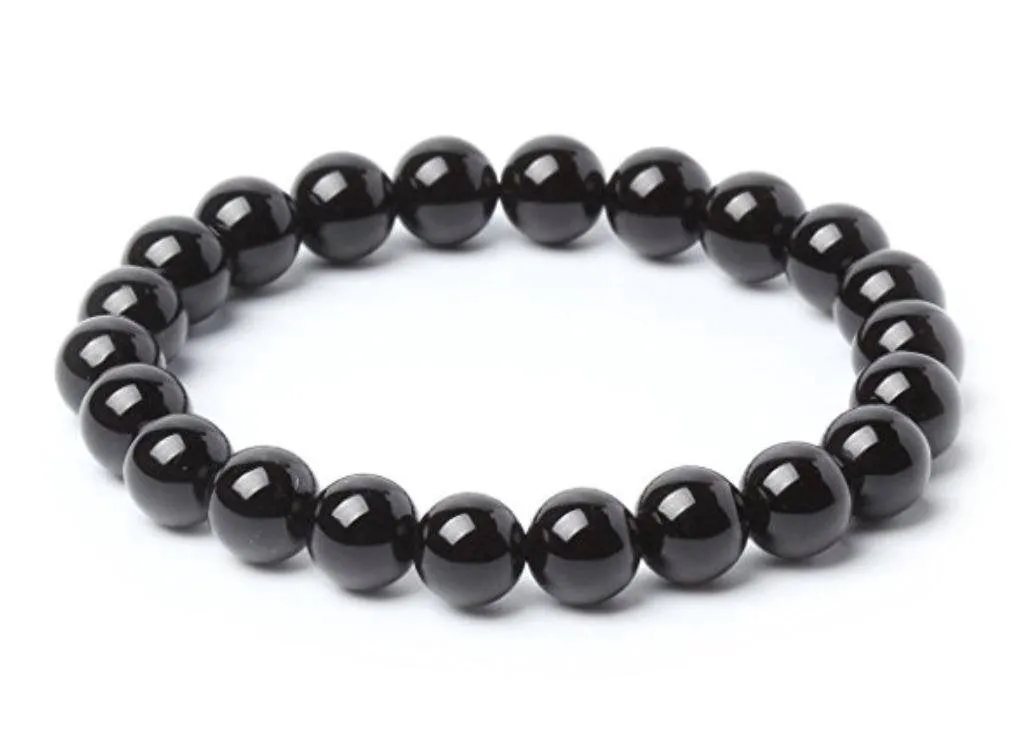 Adabele Natural Gemstone Bracelet 7.5 inch Stretchy Chakra Gems Stones 8mm (0.31") Beads Healing Crystal Quartz Women Men Girls Gifts (Unisex) 7.0 Inches agate
