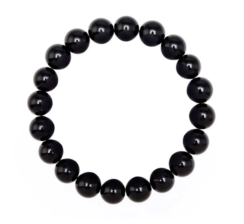Adabele Natural Gemstone Bracelet 7.5 inch Stretchy Chakra Gems Stones 8mm (0.31") Beads Healing Crystal Quartz Women Men Girls Gifts (Unisex) 7.0 Inches agate