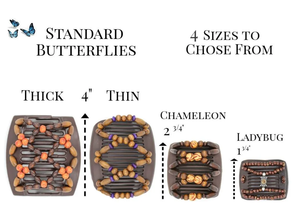 African Butterfly Hair Comb - Ndalena Turquoise 11