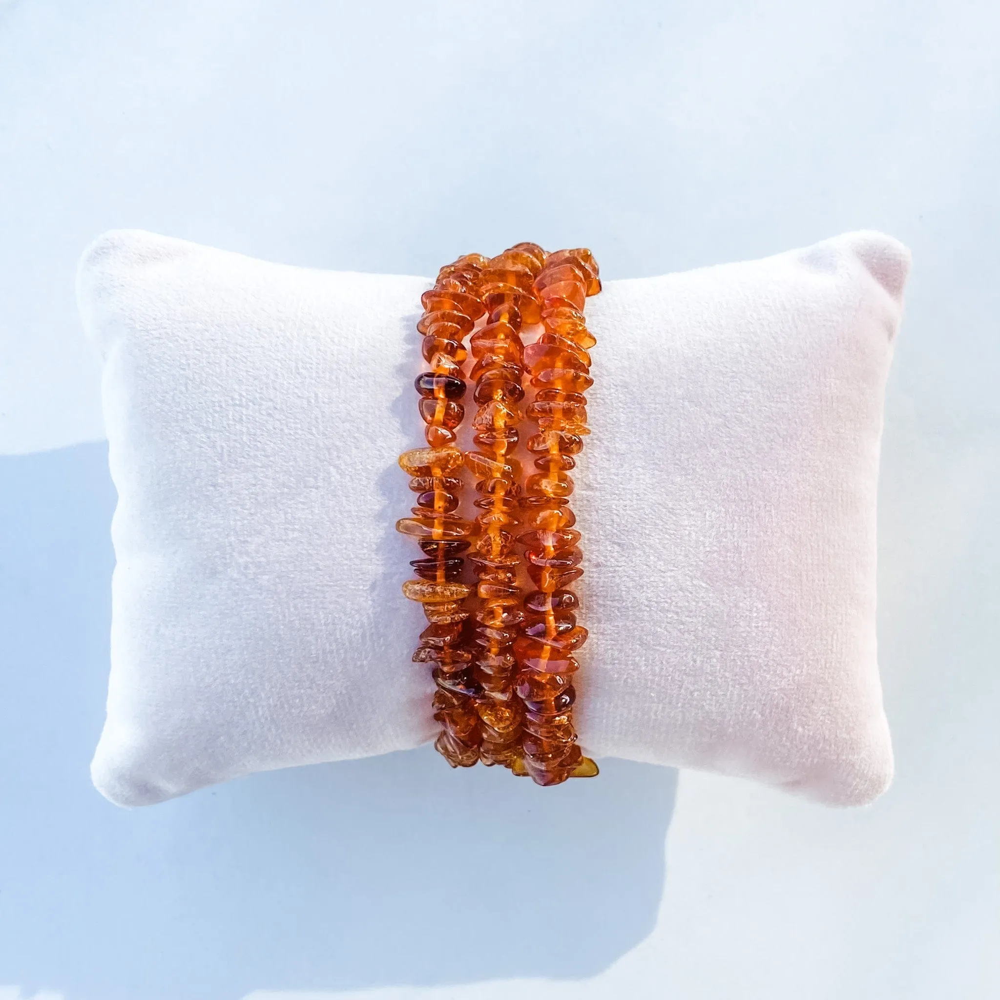 Amber Chip Stretch Bracelet
