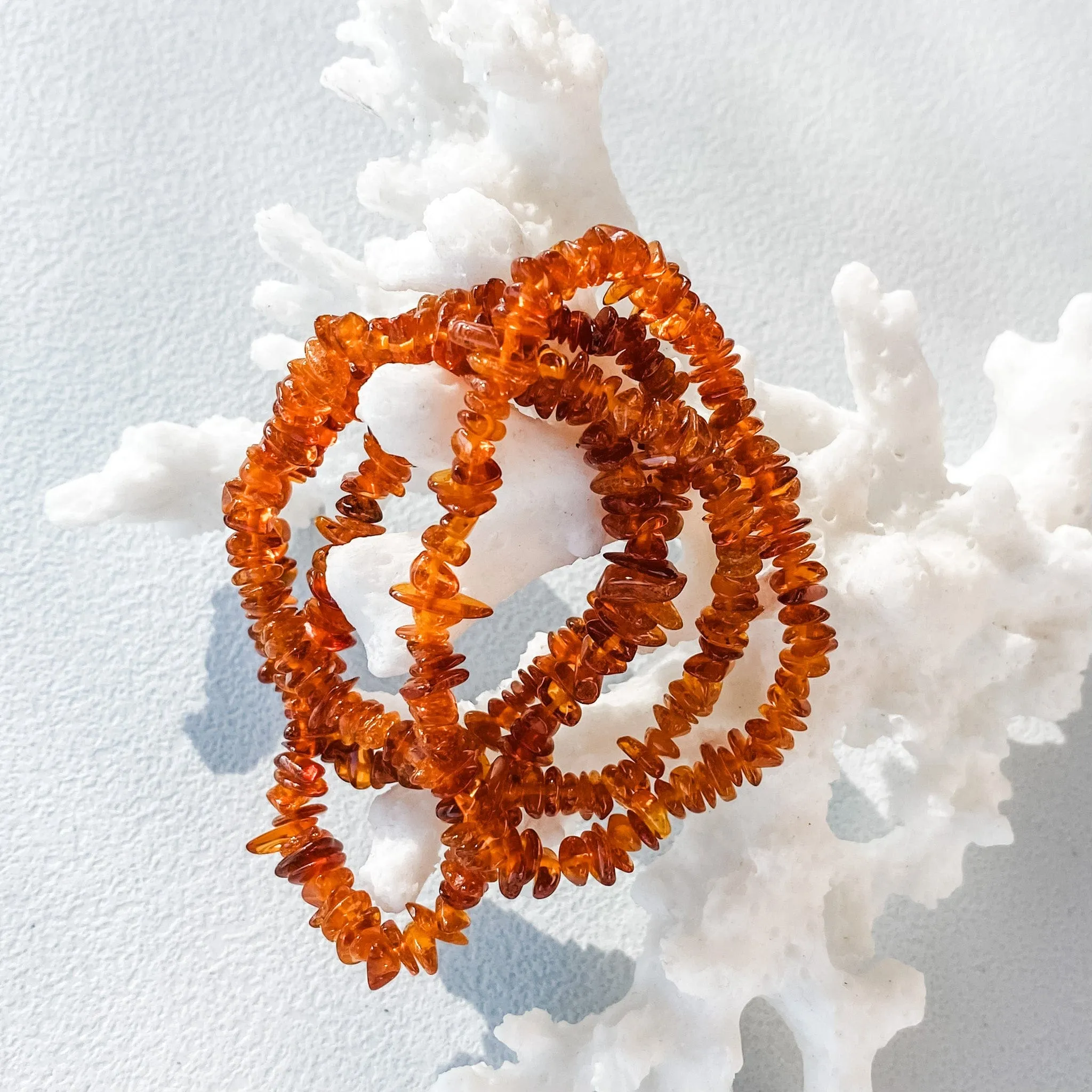 Amber Chip Stretch Bracelet