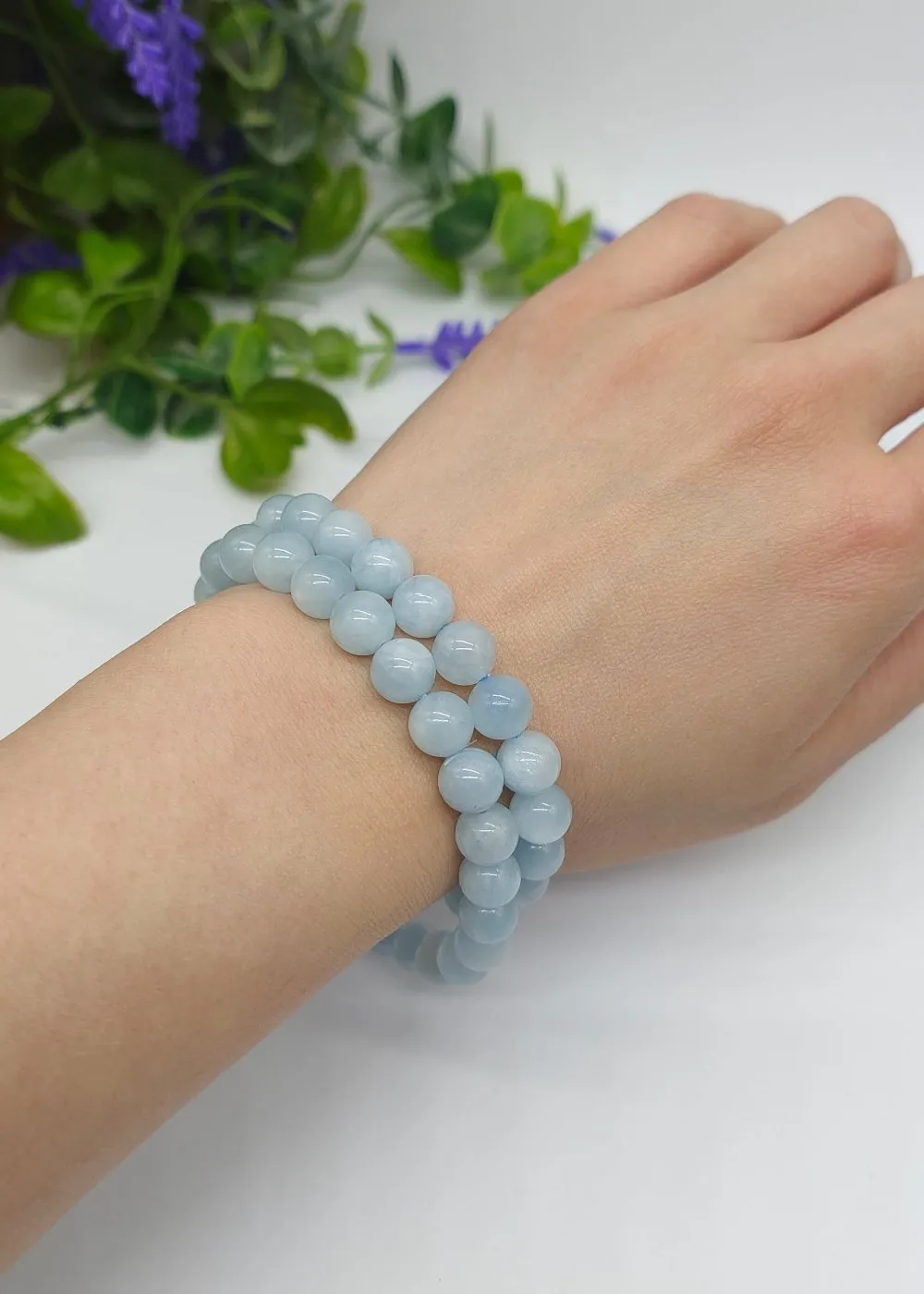 Aquamarine High Grade Beads Bracelet