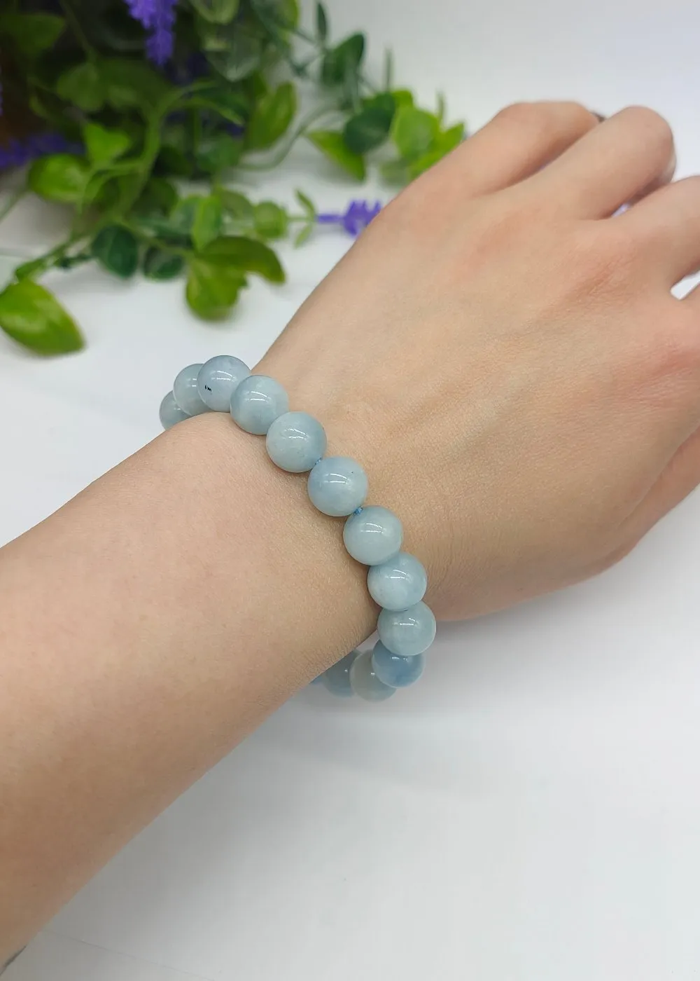 Aquamarine High Grade Beads Bracelet