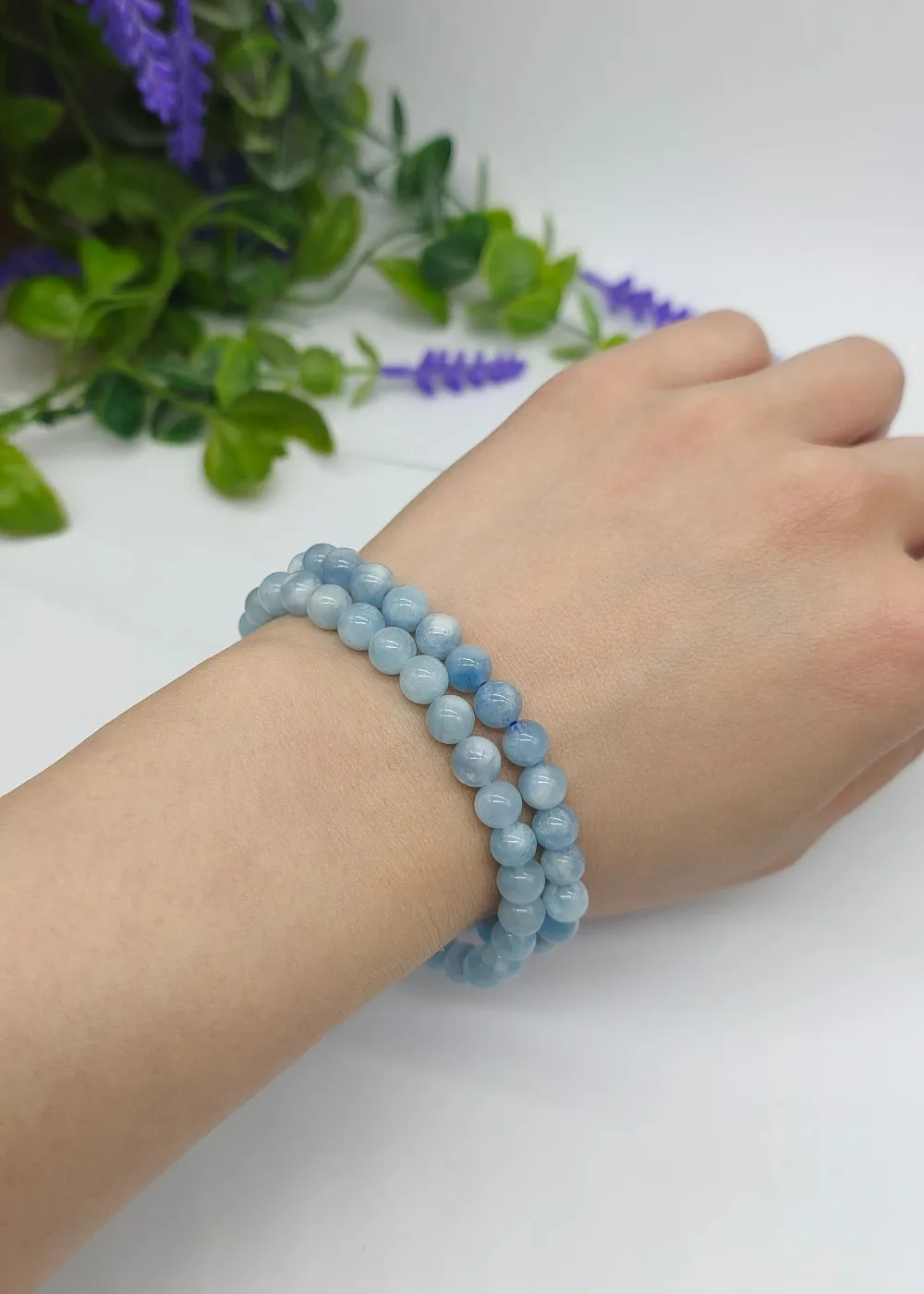Aquamarine High Grade Beads Bracelet
