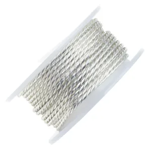 Artistic Wire, Twisted Craft Wire 18 Gauge Thick, Tarnish Resistant Silver (2 Yard Spool)