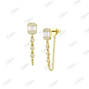 Baguette Diamond Earring