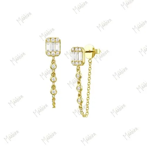Baguette Diamond Earring