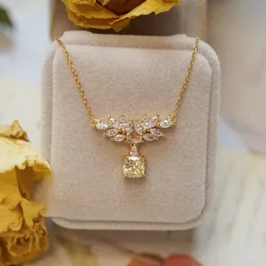 Baroque Citrine Necklace (Solid Silver)