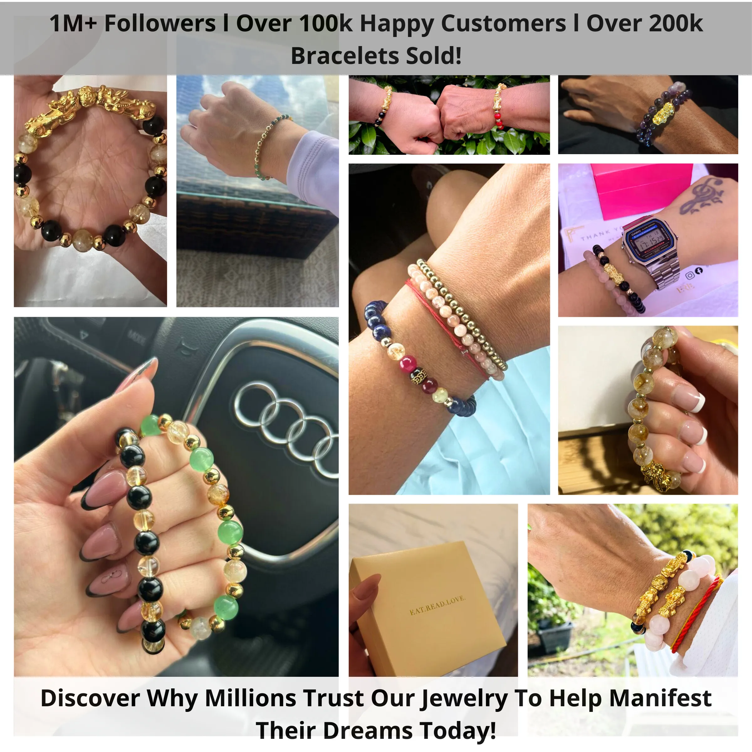 Cancer Double Love and Money Bracelet Stack
