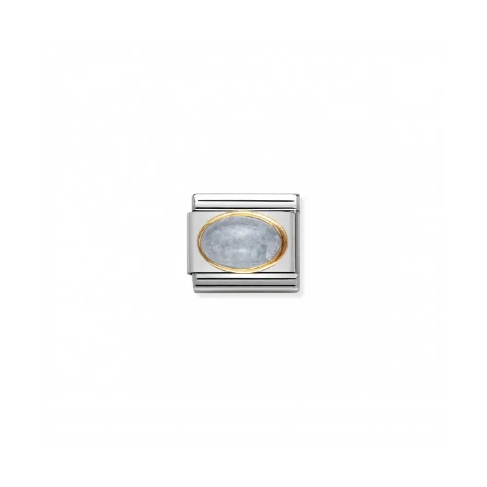 Composable Gold Oval Aquamarine Link - 030504/01
