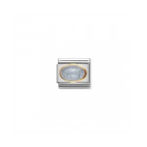 Composable Gold Oval Aquamarine Link - 030504/01