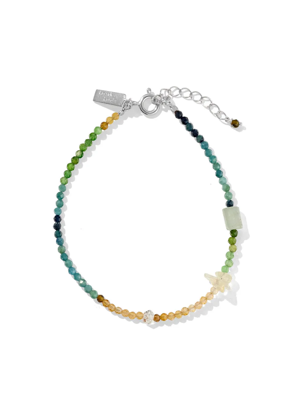 connection bracelet | tourmaline, aquamarine, herkimer   citrine