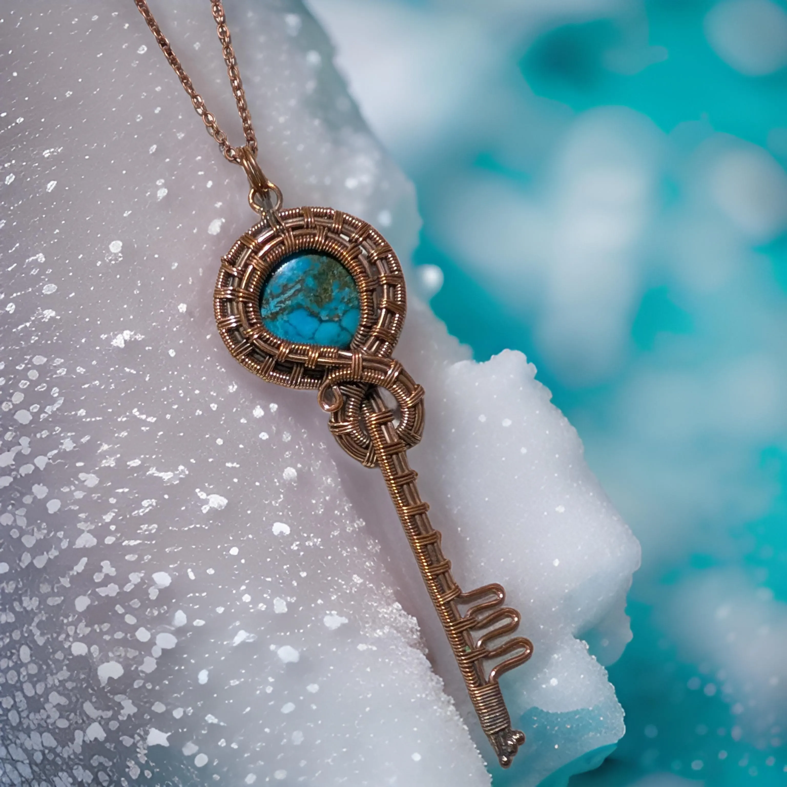 Copper- Turquoise - Necklace