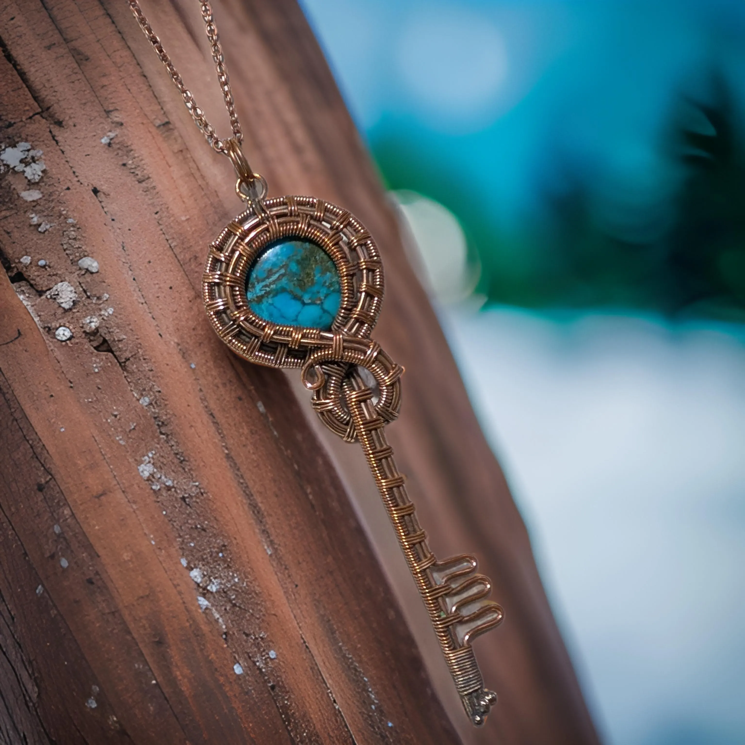 Copper- Turquoise - Necklace