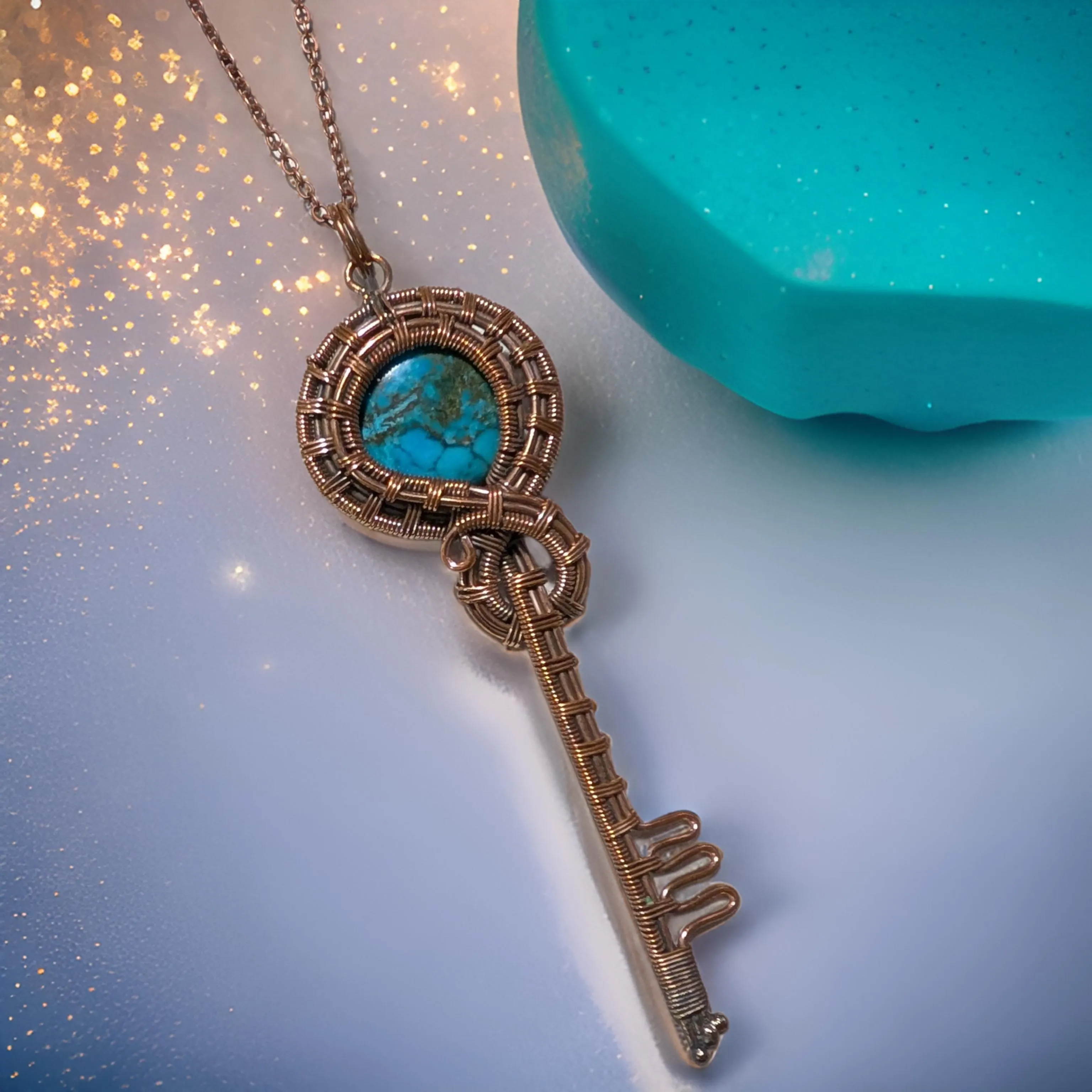 Copper- Turquoise - Necklace