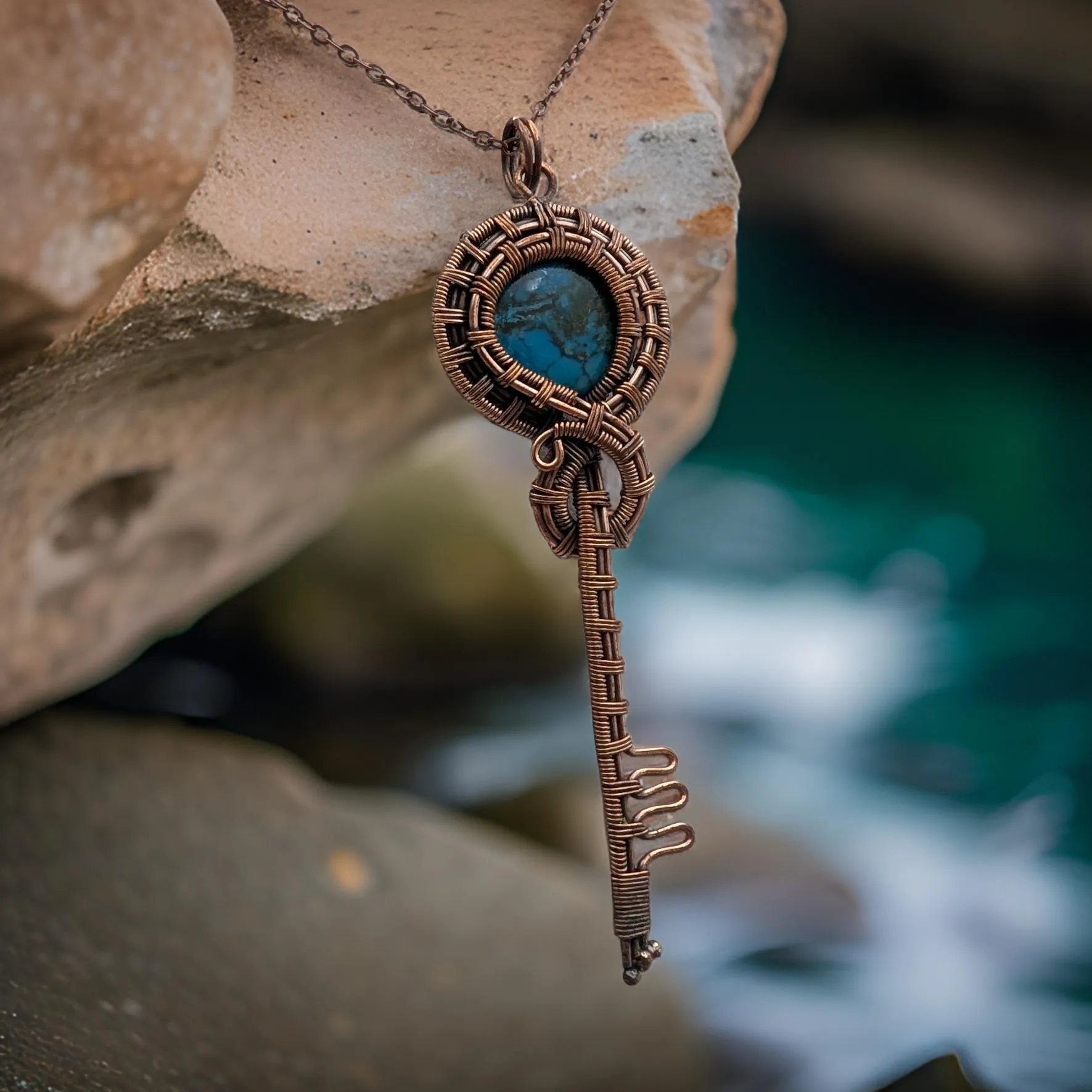 Copper- Turquoise - Necklace