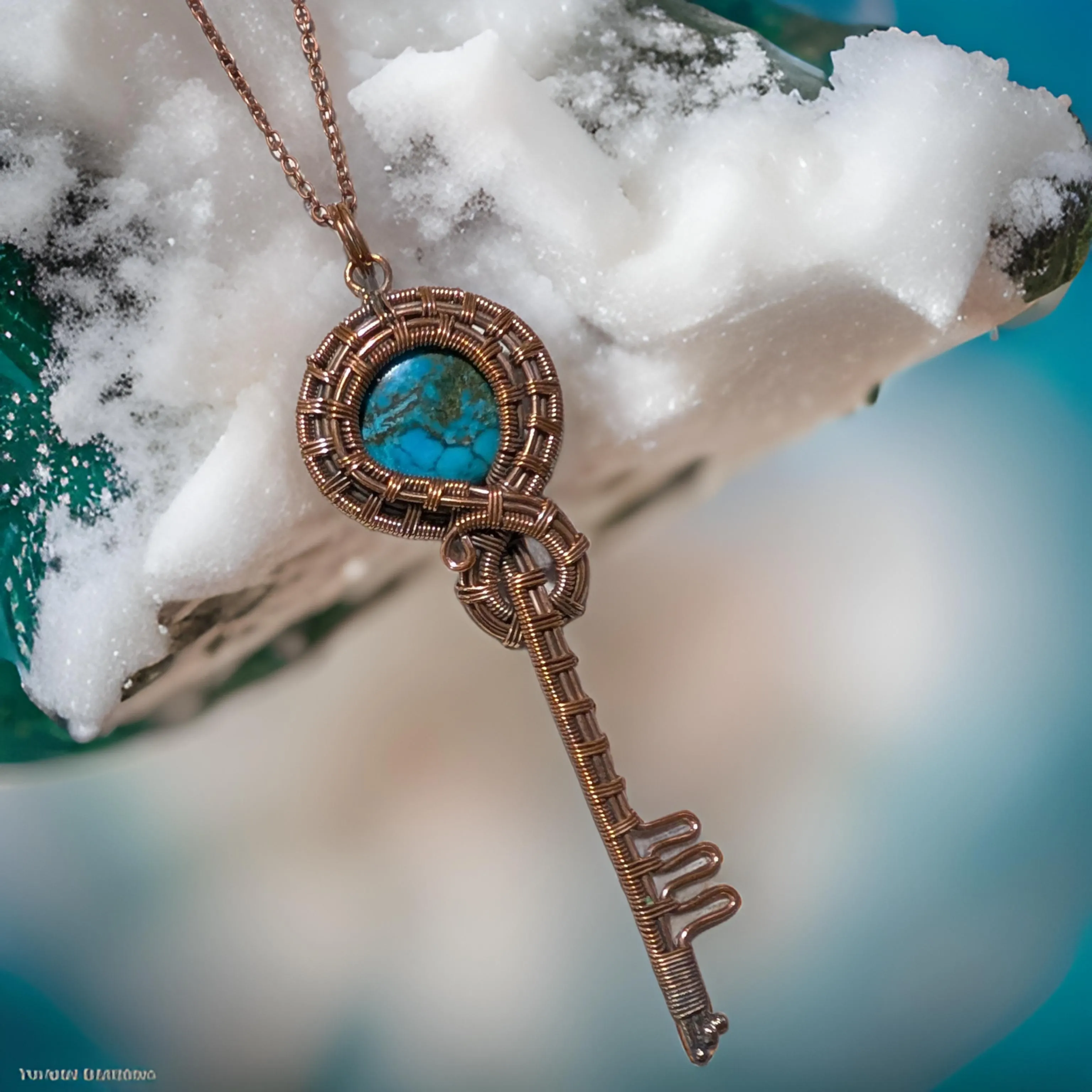 Copper- Turquoise - Necklace