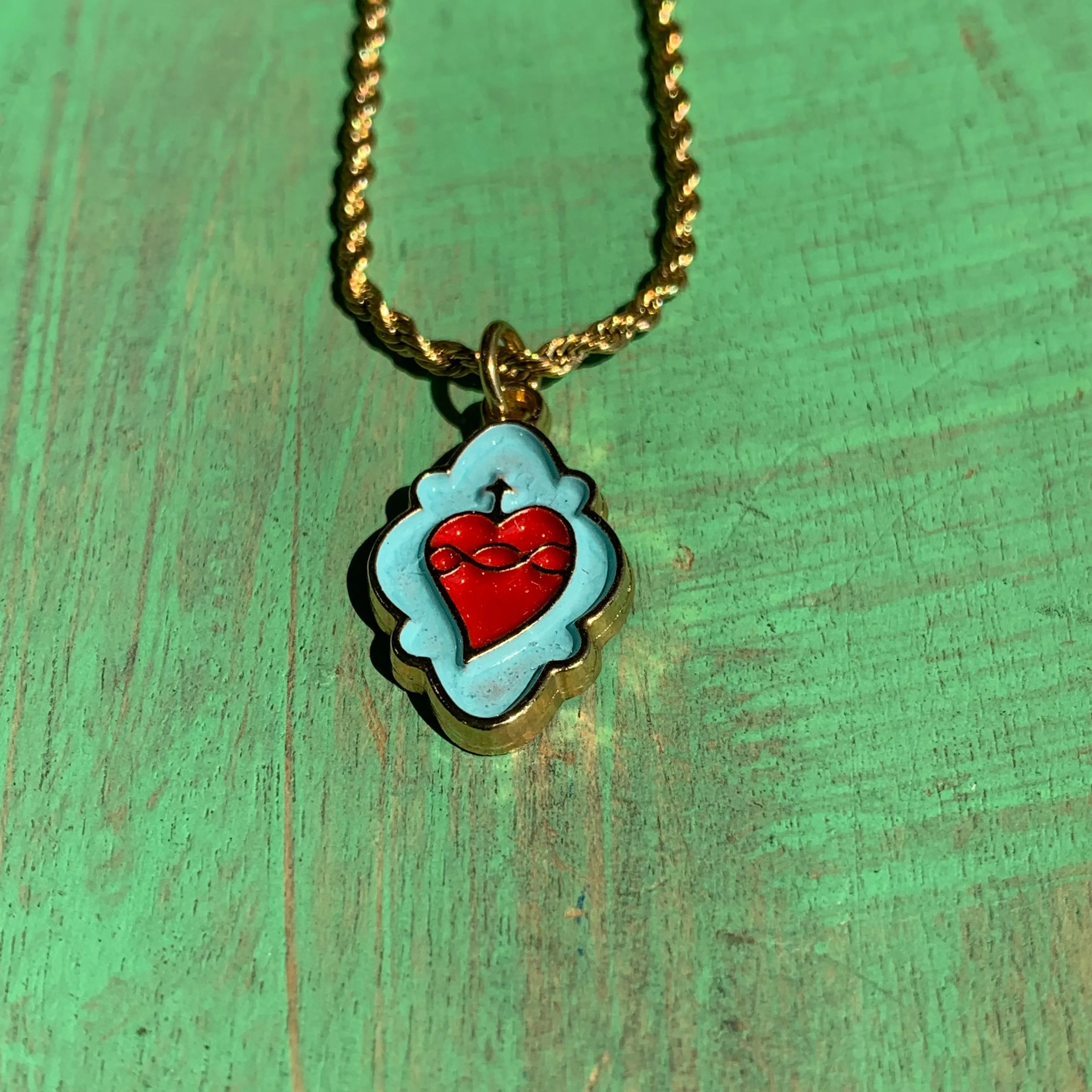 Crown of Thorns Heart Necklace
