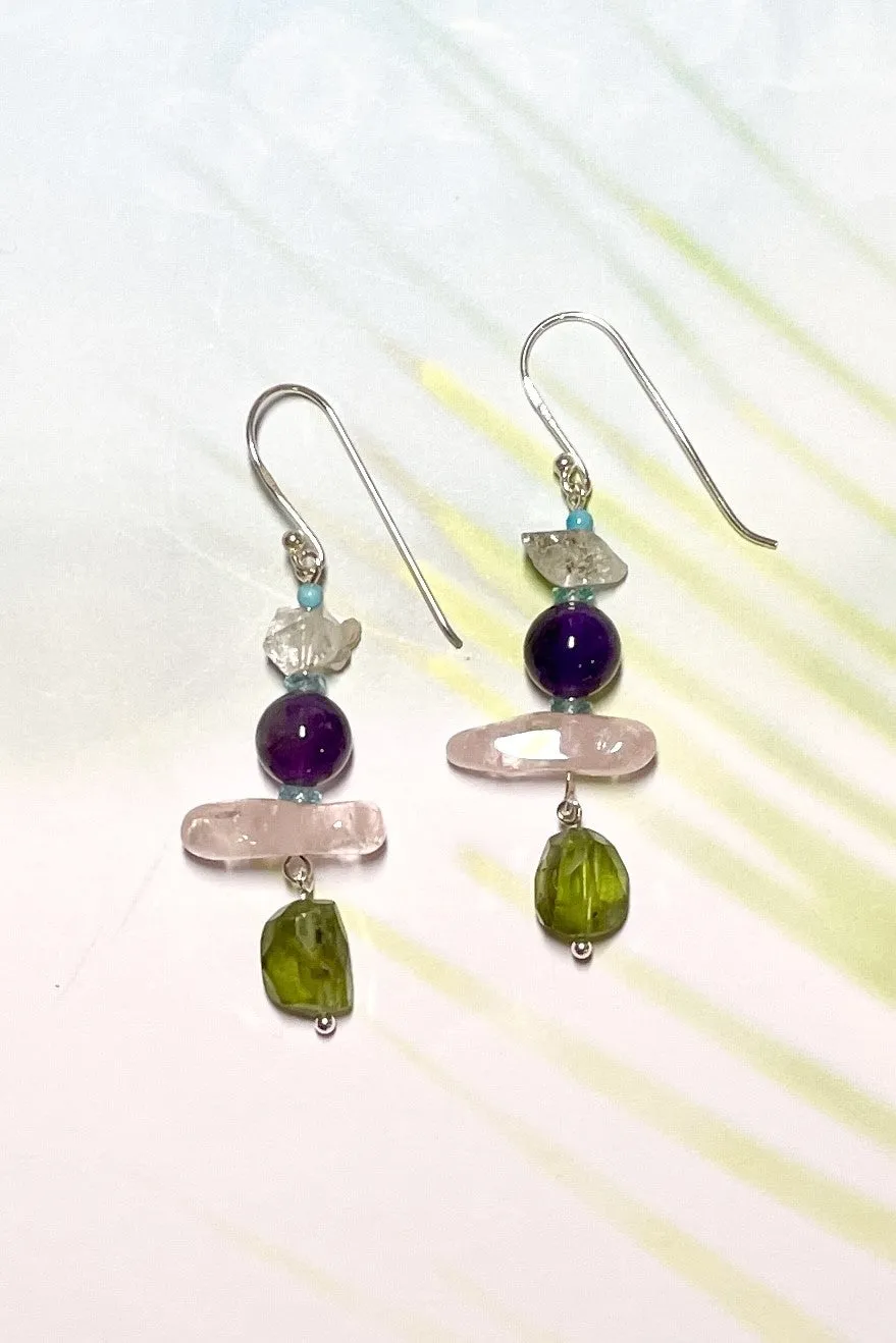 Earrings Histoire Gemstone Colour Tumble