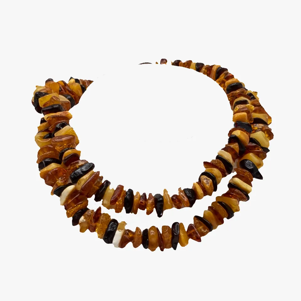 Genuine Baltic Amber Multi Color Strand Necklace