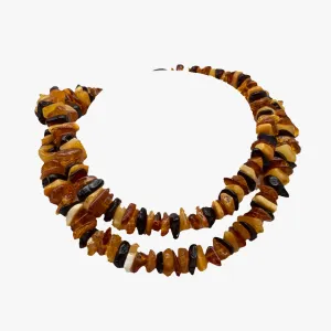 Genuine Baltic Amber Multi Color Strand Necklace