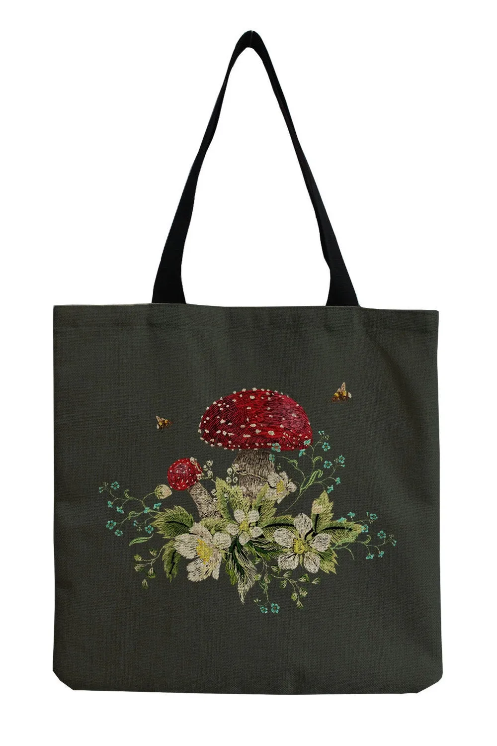 Goblincore Artistic Floral Tote Bag