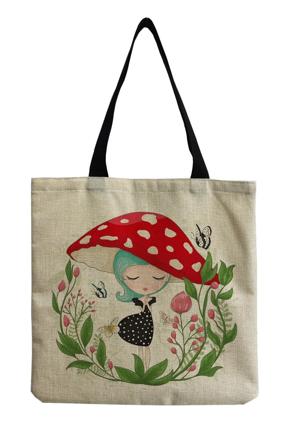 Goblincore Artistic Floral Tote Bag