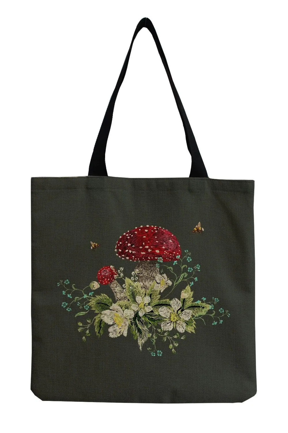 Goblincore Artistic Floral Tote Bag