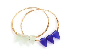 How to Make a Sea Glass Spike Bangle Bracelet