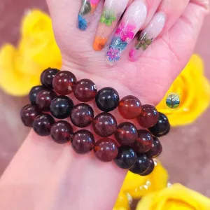 Indonesian Red Amber Bracelet for Healing, Pain Relief and Passion