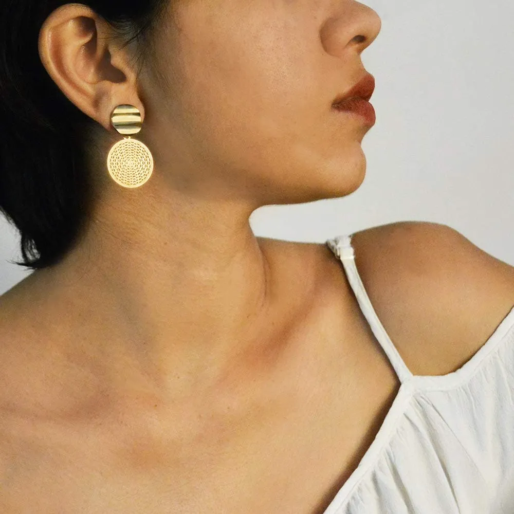 Joker & Witch Filigree Gold Drop Earring for Women