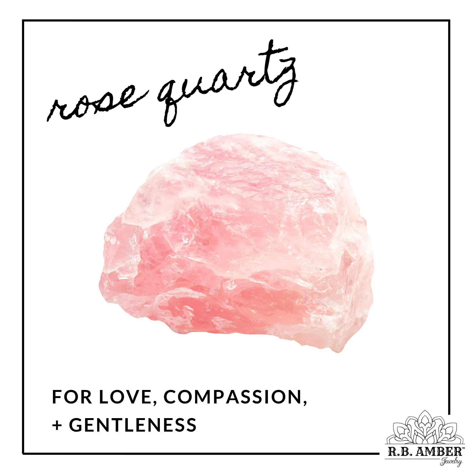 Kids | Rose Quartz   Raw Cognac Amber Necklace