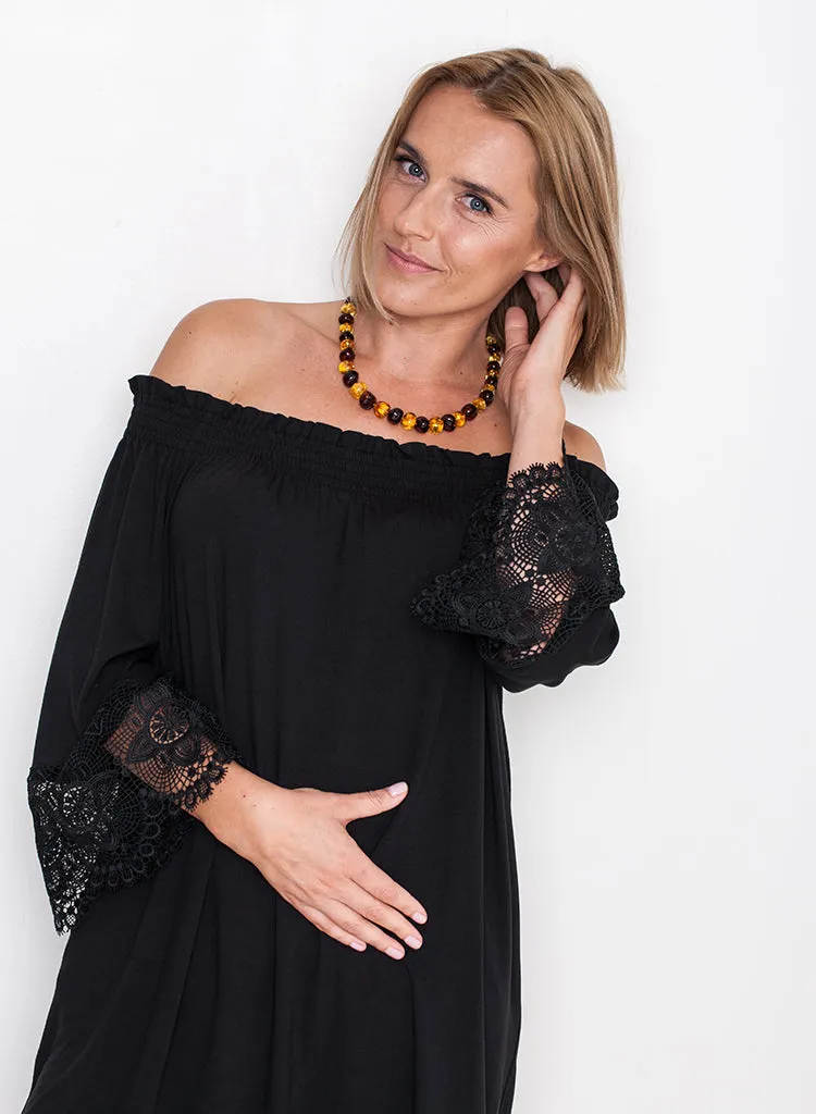 LUXURY AMBER NECKLACE FOR HER , LEMON & CHERRY