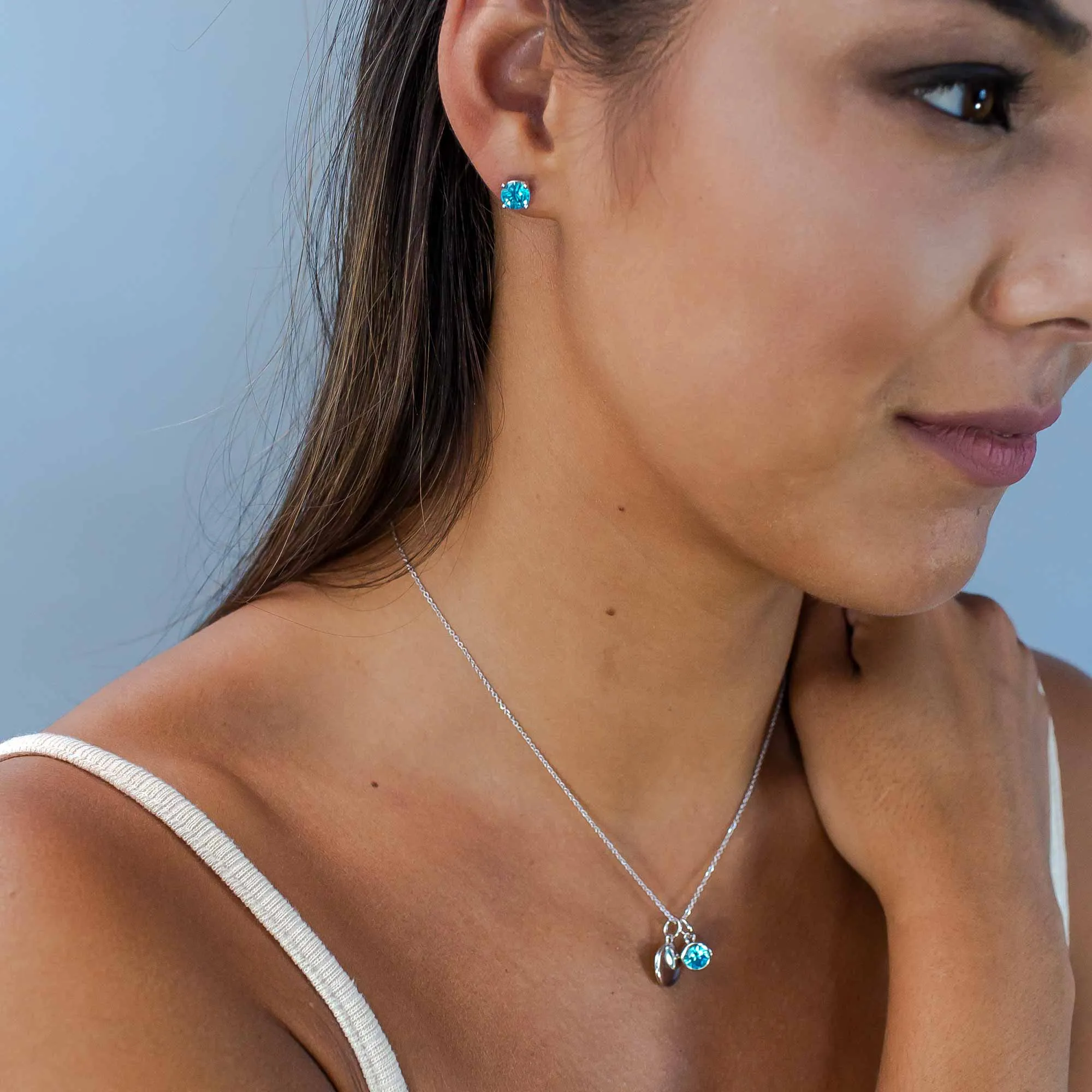 March Birthstone Pendant - Aquamarine