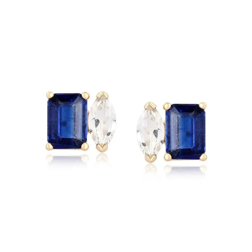 Old-World Charm Topaz Stud Earrings