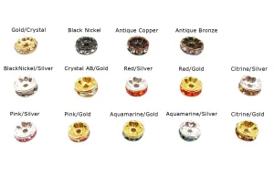 OPYD1008  8mm Smooth Crystal Rondelle Spacer CHOOSE COLOR BELOW