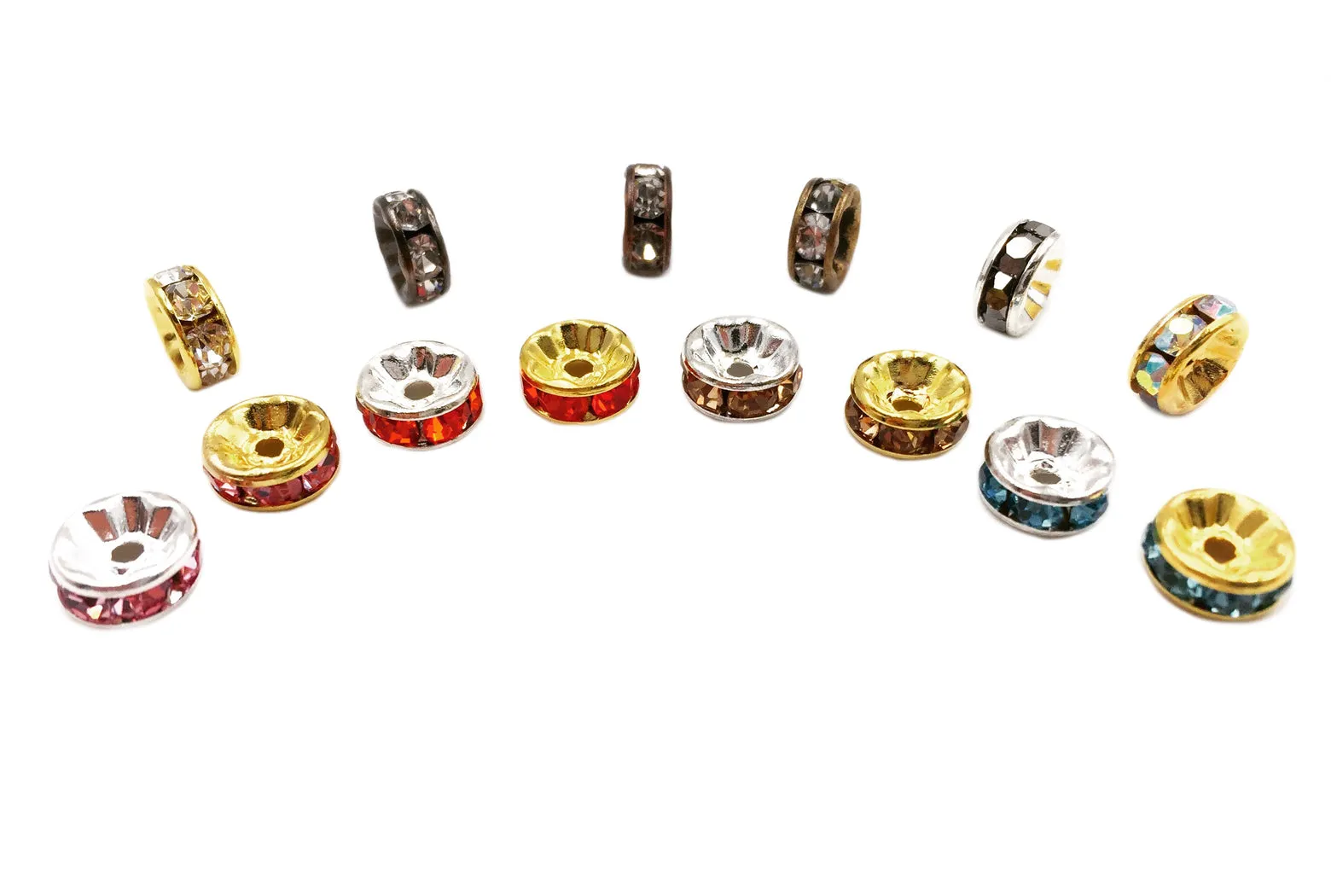 OPYD1008  8mm Smooth Crystal Rondelle Spacer CHOOSE COLOR BELOW