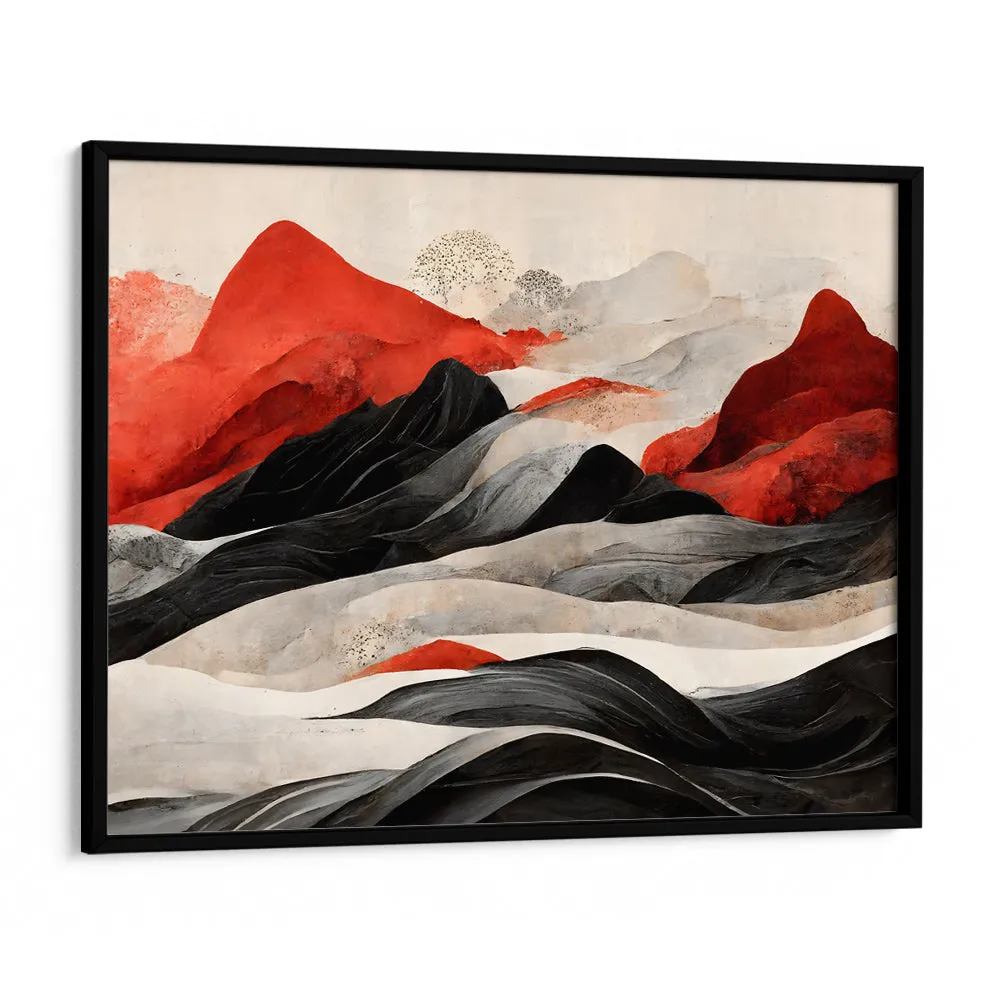 Red Mountains Art Landscape Painting