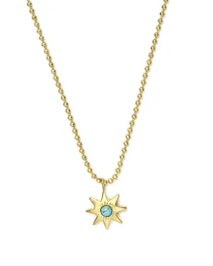 Star Charm Necklace with Turquoise