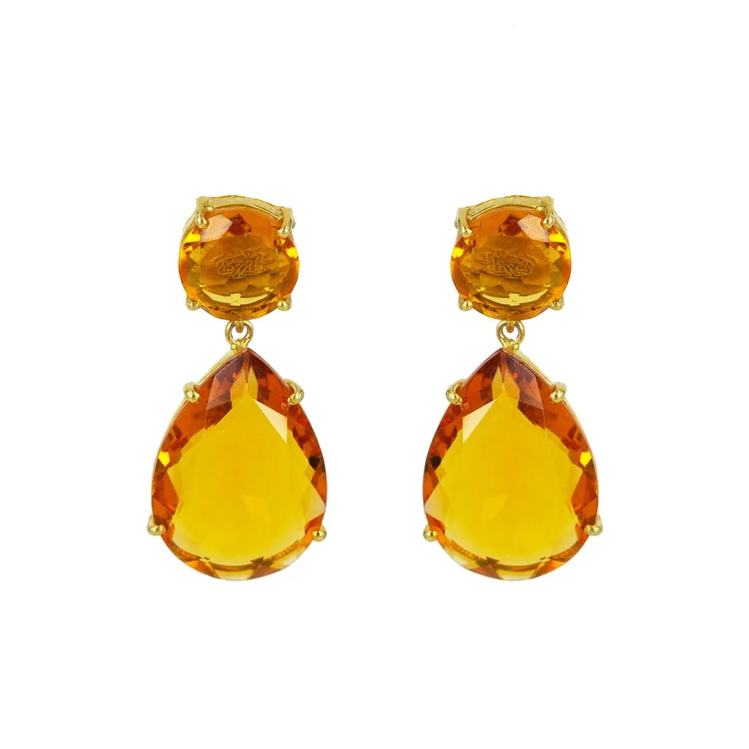 Vivienne Earrings Citrine