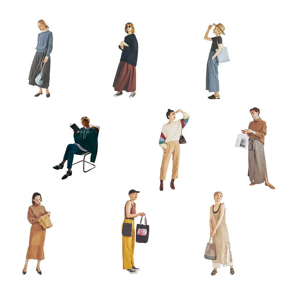 Woman Artsy Cutouts